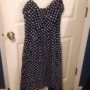 Navy polka dot dress 18
